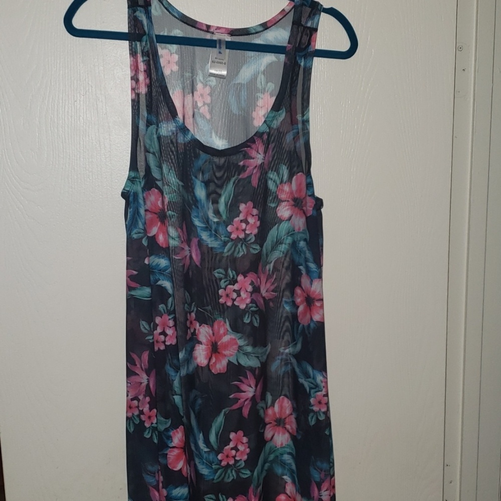 Floral swim cover up